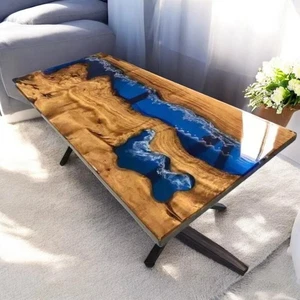 48"x24" Custom Epoxy Resin Table Top | Epoxy Resin Table Top Decor - Picture 1 of 5