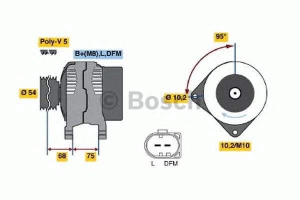 BOSCH REMAN ALTERNATOR - 0986045251 - Image 1 of 1