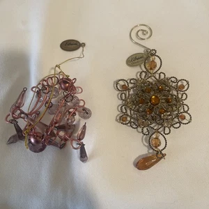 2er Set Katherine's Collection Drahtleuchter Braun & Burgund - Bild 1 von 16