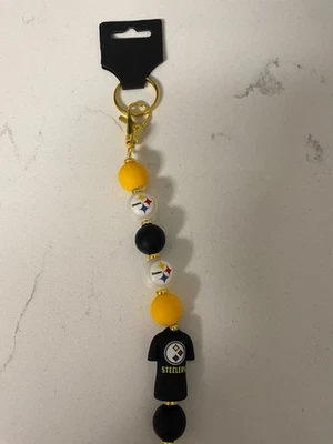 Pittsburgh Steelers NFL Fútbol Cuentas Llavero/Clip Cartera Camiseta 3D Cuentas Foto 1 de 3