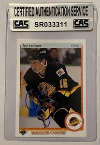 Igor Larionov Signed 1990-91 Upper Deck Card CAS Authentic - Picture 1 of 1