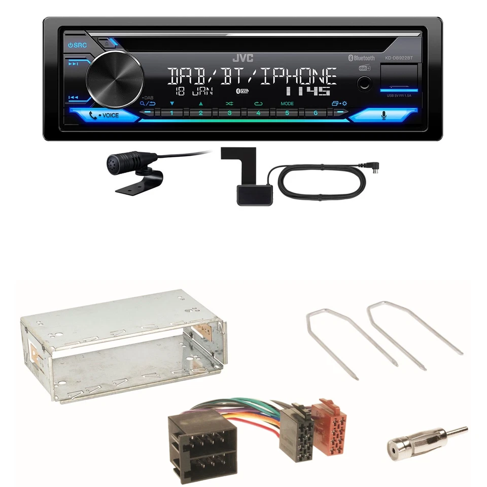 JVC KD-DB922BT Bluetooth DAB USB CD Einbauset für Citroen Berlingo bis 2007 - Bild 1 von 1