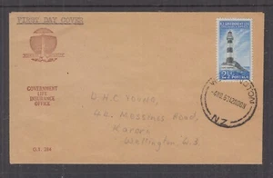 New Zealand 1963 2½d Lighthouse-LIFE INSURANCE -ACS Cat $20+++ FDC - Bild 1 von 2