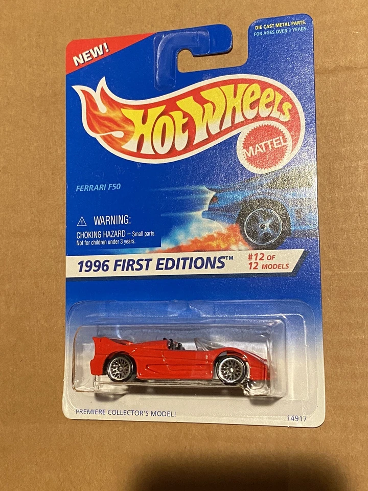 HOT WHEELS ~ 1/64 DIECAST CAR ~ FERRARI 1996 FIRST EDITION F50 RED #377 new!!!! - Image 1 of 1