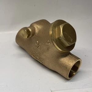 RED-WHITE 3/4 inch Lead Free Brass Solder Ends Swing Check Valve - Picture 1 of 5