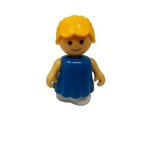 Fisher Price Vintage Little People Plastic Moveable Arms Body Woman Blond Hair - Picture 1 of 5