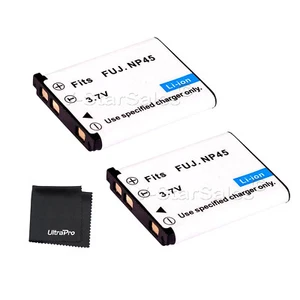 2x NP-45 NP45 Battery + BONUS for FujiFilm FinePix Z10 Z20 Z100 Z200 Z250 Z250 - Picture 1 of 3