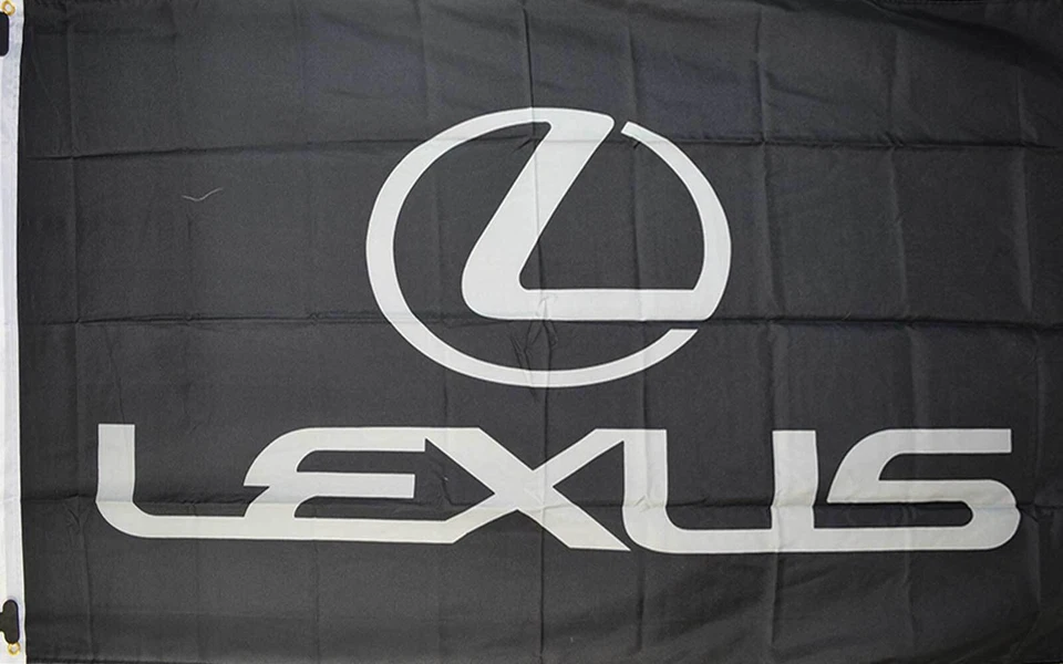 LEXUS BLACK AND SILVER 3' X 5' POLY FLAG - Image 1 of 1