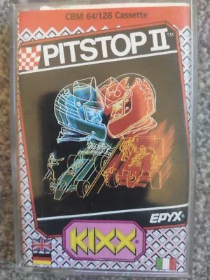 Pitstop II/2, 1984 Kixx, Commodore 64, Tape, Tested, Vgc - Image 1 of 4