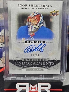 2019-20 UD CLEAR CUT Igor Shesterkin Rookie endosos integrados automático 67/99 - Imagen 1 de 2
