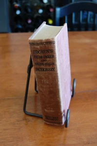 Edgren's Italian-English and English-Italian Dictionary 1929 Wartime Book Navy - Picture 1 of 7