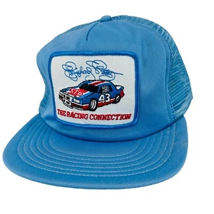 Vintage Richard Petty 43 STP Patch Trucker Hat NASCAR Blue The Racing Connection - Picture 1 of 11