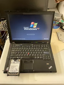 IBM Lenovo ThinkPad T61 14.4" Core 2 Duo, 2 HDDs - Win XP/60GB Win 10/320GB #723 - Picture 1 of 13