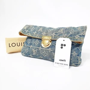 Auténtico bolso de mano Louis Vuitton Denim Pratt M95007 Genunie con bolsa antipolvo CLA073 - Imagen 1 de 9
