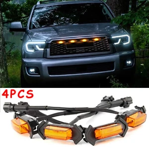 Para Toyota Sequoia TRD RAPTOR Estilo Rejilla 4x LED Parrilla Luz Marcadora Ámbar - Imagen 1 de 16