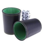 Sale Green Flannel Interior Quiet Dice Cup Dices Tool Shaker Cups PU Leather