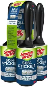 Scotch Brite Lint Roller Clothes Fabric Pet Hair Dust Remover 5 x 95 Sheets - Picture 1 of 8
