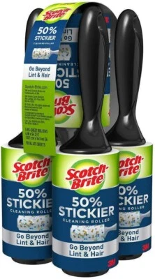 Scotch Brite Lint Roller Clothes Fabric Pet Hair Dust Remover 5 x 95 Sheets - image 1 of 4