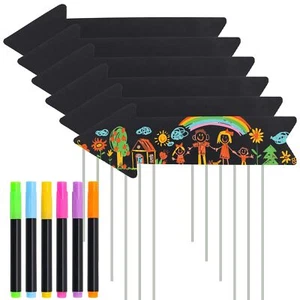 Arrow Yard Signs 6 Pack Arrow Yard Signs with Stakes Corrugated Plastic Outdo... - Picture 1 of 7
