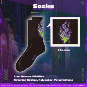 Hololive HoloX La+ Laplus Darkness 2024 New Outfit Celebration Black Socks - Picture 1 of 4