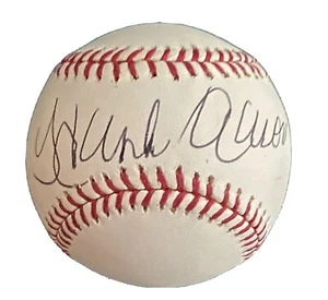 HANK AARON ATLANTA BRAVES SIGNED MAJOR LEAGUE BASEBALL MLB PSA COA HOF Deceased - Picture 1 of 3