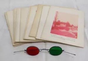 Redheffer Art Publishing Co | *Vintage* Anaglyph Red/Green Glasses Viewing Cards - Picture 1 of 16