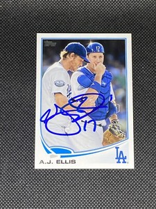 A.J. Ellis Los Angeles Dodgers Signed Auto 2013 Topps Card #314 ~ COA