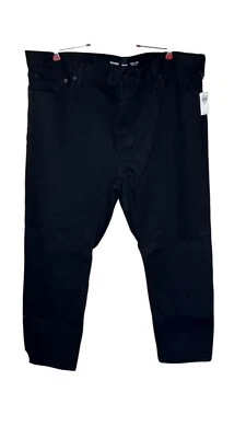 Jeans masculino Old Navy slim cônico embutido flexível cintura alta denim preto 44X30 novo com etiquetas - Imagem 1 de 4