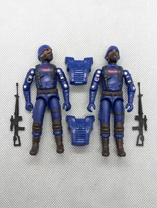 GI Joe Black Major Custom Cobra Army  Legion MM Trooper Dark Blue Skin ARAH Lot  - Picture 1 of 3
