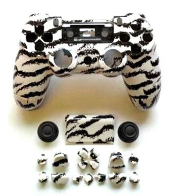 Replacement PS4 V1 White Tiger Controller Shell Faceplate + Buttons Mod Kit - Image 1 of 4