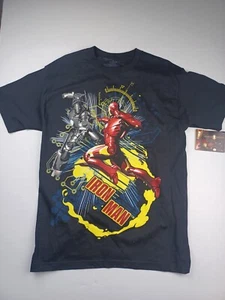 CAMISETA Marvel Iron Man Mad Engine 2008 nueva con etiquetas negra talla grande mercancía oficial - Imagen 1 de 9