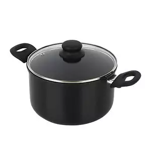 Aluminum Black Non-Stick Coated 5QT Dutch Oven with Glass Lid - Picture 1 of 5