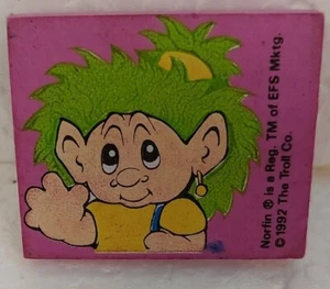 Vintage 1992 Troll Doll Eraser Norfin pink eraser - Picture 1 of 5