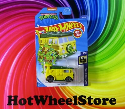 2020  Hot Wheels  TMNT PARTY WAGON  New Model Screen Time  Card #147 HW14-071620 - Image 1 of 4