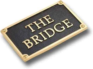 Personalised Solid Brass Plaque sign medium 7.5 "x 4.5"rectangle Your Custom - Picture 1 of 3