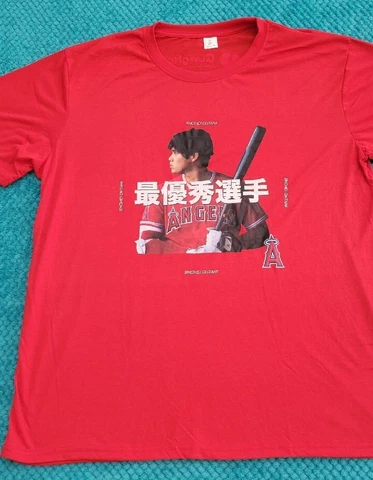 Shohei Ohtani Angels T Shirt XL Red MLB MVP Tee Gung Ho New Unused Anaheim Cover