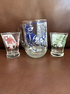 Vtg Barware Shot Glasses Daisy Bell How Dry I Am + Old Gray Mare Mug - Picture 1 of 15