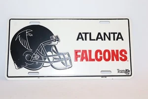 Vintage Atlanta Falcons License Plate NFL Metal Embossed 90s - Picture 1 of 2