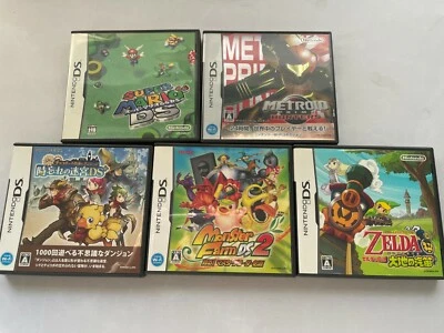 LOT 5 Nintendo DS (zelda,mario) Japanese version Used Game Set NTSC-J (Japan)  - Image 1 of 4