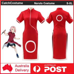 Anime Naruto Haruno Sakura Cosplay Costume Women Halloween Party Fancy Dress - Picture 1 of 5