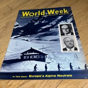 Feb 1963 WORLD WEEK Switzerland President SPUHLER / Austria's Chancellor GORBACH - Imagen 1 de 11