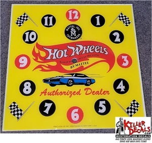 *NEW* 15" HOT WHEELS DEALER HOT ROD REPLACEMENT GLASS CLOCK FACE FOR PAM - Picture 1 of 1