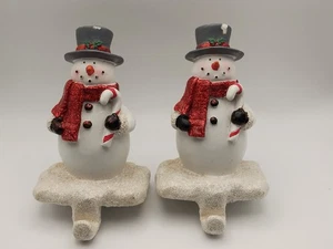 Weihnachten Strumpfhalter Winter Schneemann Mantel Regal Haken 2er Set schwer LESEN - Bild 1 von 20