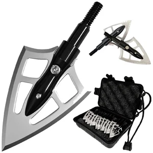 6/12pcs Hunting Broadheads Blade Arrowheads 100gr Crossbow Bow Archery Arrow Tip - Picture 1 of 17