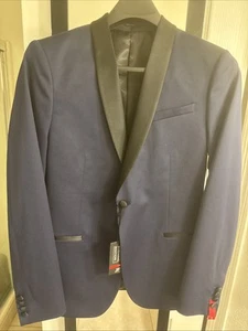 JF J.Ferrar Evening Edition Slim Blazer Blue Black 42 L $170 - Picture 1 of 6