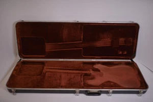 1979-1980 Fender Jazz Bass Precision Molded Plastic Hardshell CASE Black 1970's - Picture 1 of 9