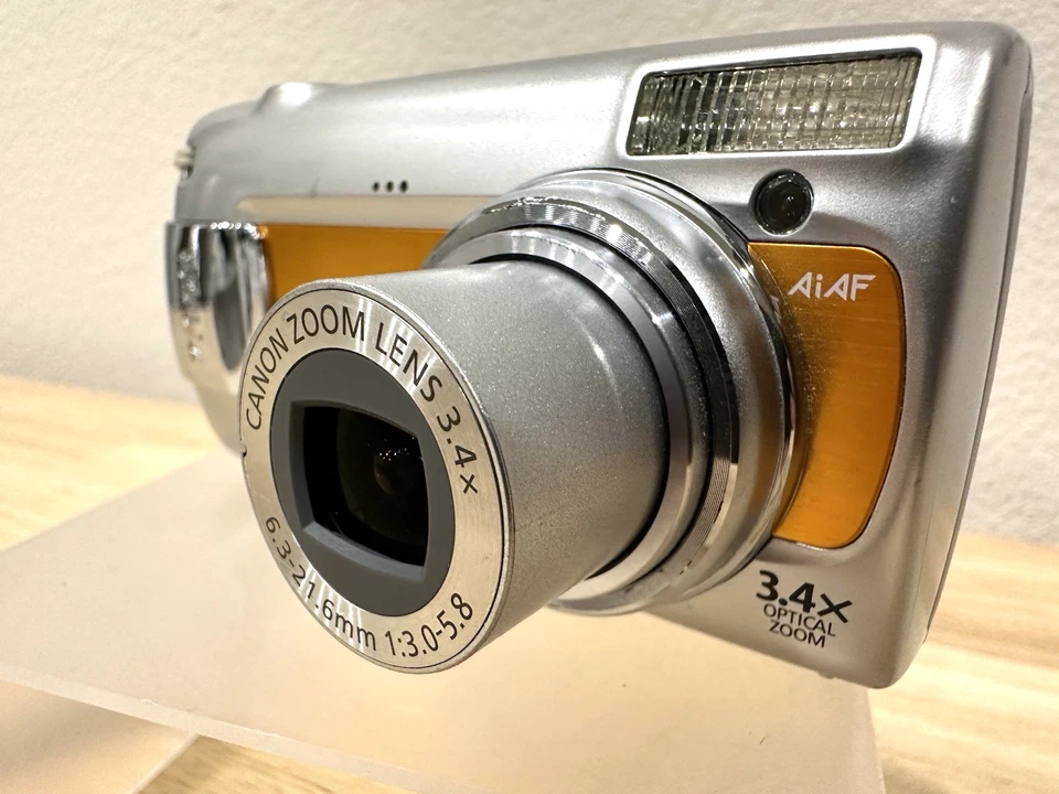 Cámara digital Canon PowerShot A470 7,1 MP - naranja tarjeta de 8 GB probada como nueva Foto 1 de 4