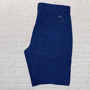 Pantalones Cortos Tommy Bahama Chip Shot Golf Performance Elastizados Azul Para Hombre 34 - Imagen 1 de 4