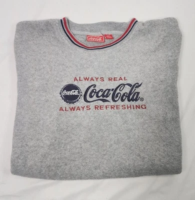 Sudadera De Colección Años 90 COCA-COLA Polar Bordado-Logo Talla XL Punto Único Usada en Excelente Condición Foto 1 de 4