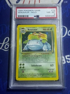 Juego base Venusaur 1999 ilimitado #15 Holo PSA 8 POKEMON - Imagen 1 de 2